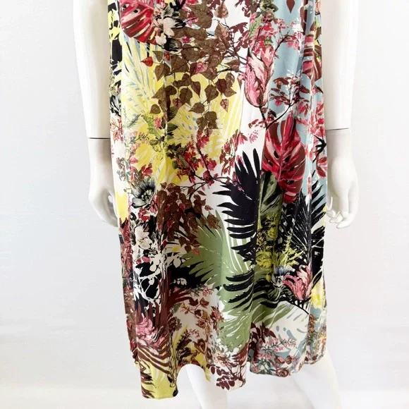 J. Jill Tank Dress Size XL Multicolor Floral Sleeveless Casual Tropical Vacation - Picture 2 of 10